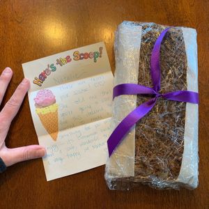 A thoughtful and generous extra from Pearl - also super delicious! at Moonflower Bakery in Dublin