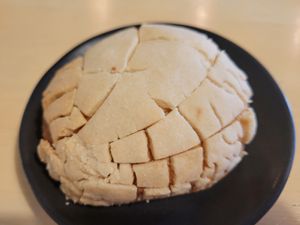 Vanilla Concha at Café Vegetal in Mexico City
