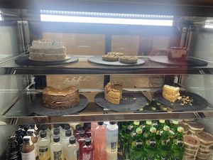 Cakes inside  at Café Vegetal in Mexico City