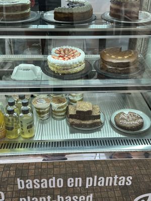 Fresh cakes   at Café Vegetal in Mexico City