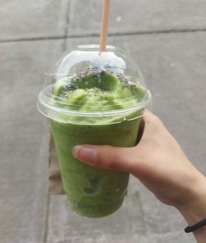 Smoothie Green power at Café Vegetal in Mexico City