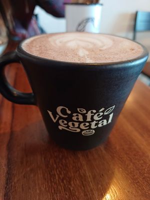 Hot chocolat at Café Vegetal in Mexico City