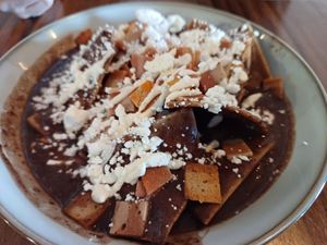 Chilaquiles at Café Vegetal in Mexico City