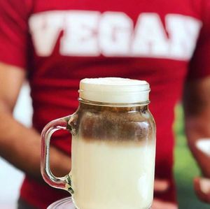 Cold brew latte at Café Vegetal in Mexico City