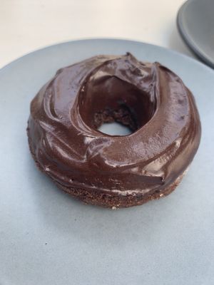 Double chocolate donut! at Café Vegetal in Mexico City