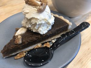 pay de calabaza  at Café Vegetal in Mexico City