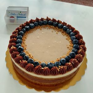 Sugarfree and gluten free, banana and chocolate cake at Dulce Natural in Lanzarote