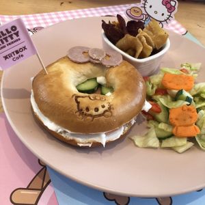 Cream cheeze and ham bagel   at ARTBOX in Brighton