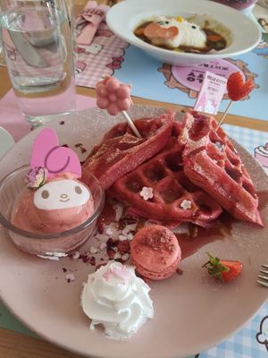 Vegan waffles at ARTBOX in Brighton