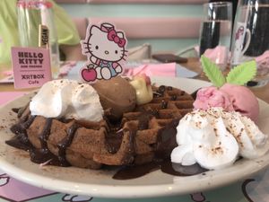 Chocolate waffles  at ARTBOX in Brighton