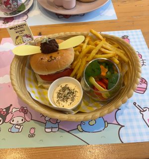 pompompurin plant burger at ARTBOX in Brighton