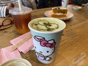Keroppi matcha latte   at ARTBOX in Brighton