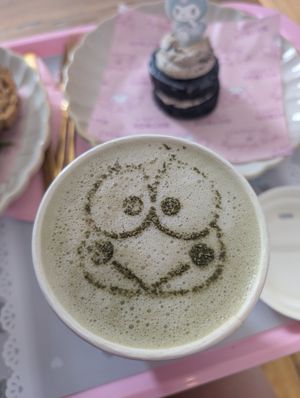 Matcha latte at ARTBOX in Brighton