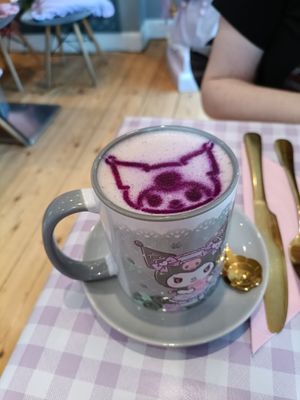 Kuromi fog latte at ARTBOX in Brighton