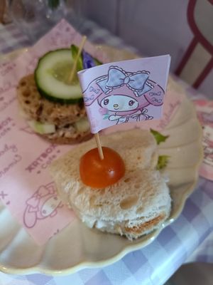 My melody white bread cucumber sandwich at ARTBOX in Brighton