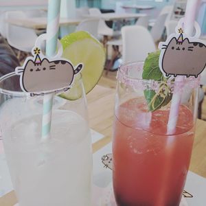 Ginger & lime and watermelon & strawberry refreshers at ARTBOX in Brighton