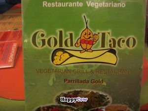 menu at Gold Taco in Mexico City