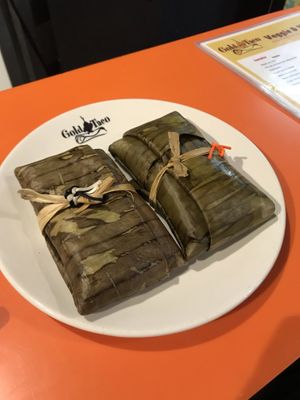 Tomales at Gold Taco in Mexico City