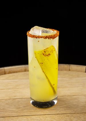 Spring Menu 2022
"Kind Of A Big Dill"
Hollow Spirits Pickle Vodka | Pineapple Juice | Lime Juice | Simple Syrup | Rimmed With Chamoy & Tajin at Hollow Spirits Distillery in Albuquerque
