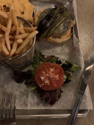 Beyond burger at Hollow Spirits Distillery in Albuquerque