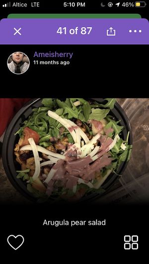 Arugula pear salad at 3 Brothers of Rockville Center in Rockville Centre