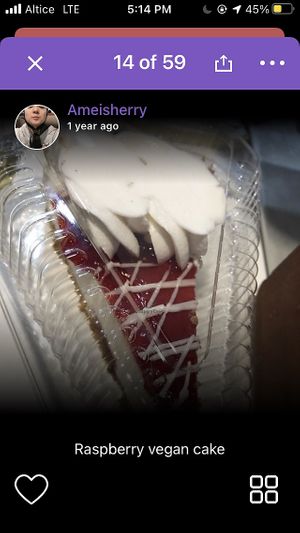 Raspberry cake  at 3 Brothers of Rockville Center in Rockville Centre