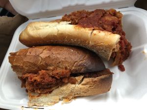 Vegan eggplant hero at 3 Brothers of Rockville Center in Rockville Centre