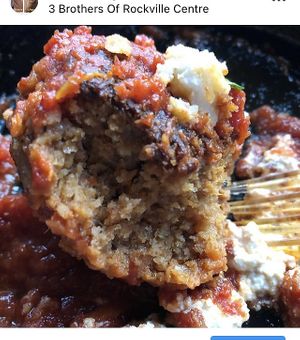 Vegan meatball  at 3 Brothers of Rockville Center in Rockville Centre