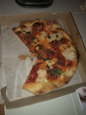 Vegan margherita pizza  at 3 Brothers of Rockville Center in Rockville Centre