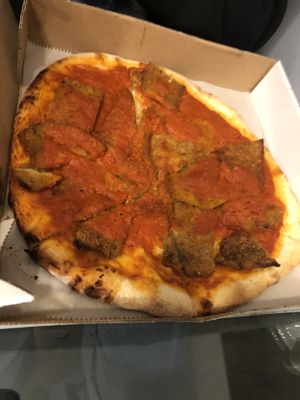 Vegan eggplant pizza   at 3 Brothers of Rockville Center in Rockville Centre