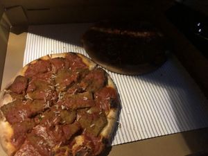 Vegan eggplant pizza pie   at 3 Brothers of Rockville Center in Rockville Centre