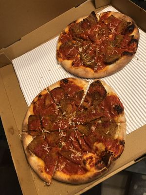 Vegan eggplant pizza pie   at 3 Brothers of Rockville Center in Rockville Centre