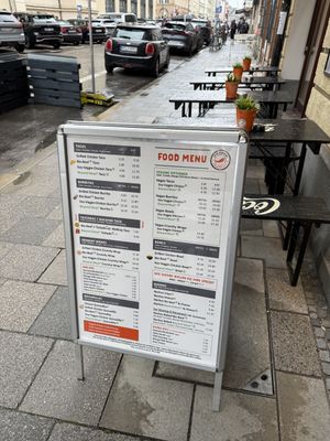 Menu  at Taco Company in Munich