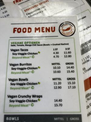 Das vegane Menü  at Taco Company in Munich
