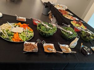 Catering set up 2019 at Romaine Calm in Grande Prairie