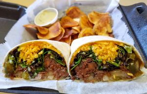 The southwest wrap with chips! at The Root in Massillon