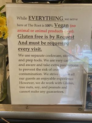 Vegan mission posted.  at The Root in Massillon