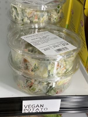 Vegan potato salad  at Orleans Whole Foods Store in Orleans