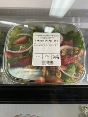 Spinach salad  at Orleans Whole Foods Store in Orleans