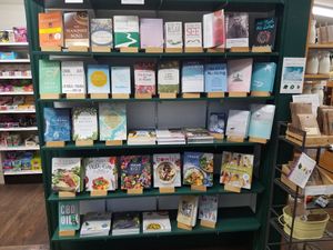 Gifts (note the vegan cookbooks) at Orleans Whole Foods Store in Orleans