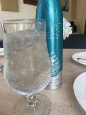 Sparkling Water  at Eden in Dana Point
