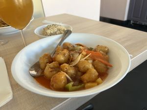 Orange chicken   at Eden in Dana Point