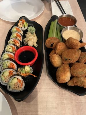 Sushi and tempura   at Eden in Dana Point