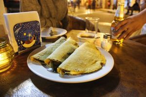 Vegetarian quesedillas at La Casa del Pan in San Cristobal De Las Casas