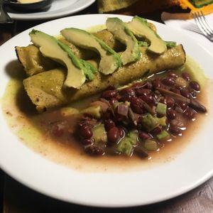 breakfast and beans  at La Casa del Pan in San Cristobal De Las Casas