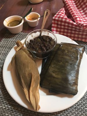 Vegan tamales at La Casa del Pan in San Cristobal De Las Casas
