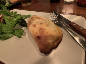 Vegan Calzone - delicious but just a starter..😉 at DoppioZero in Mexico City