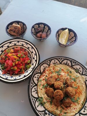 Falafel Plate at Hamsa in Chefchaouen
