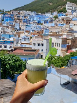 "Limonanah" (Lemon/mint) (20 dh) at Hamsa in Chefchaouen