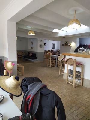 Salle interior at Hamsa in Chefchaouen